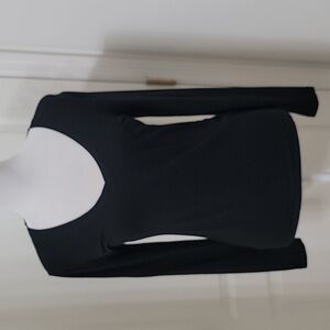 Banana Republic Size XS Black "Timeless Tee" Long Sleeve V Neck T-Shirt, EUC